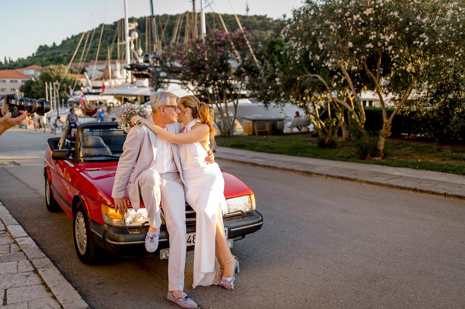 Elopement couple by the Adriatic Sea Korčula