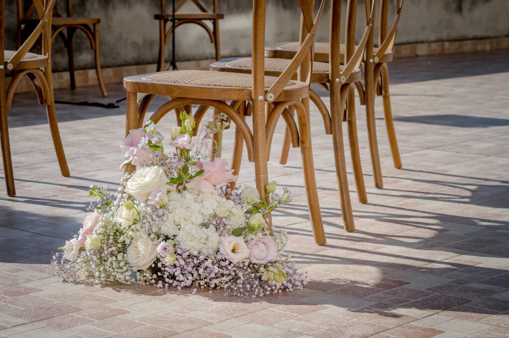 Romantic elopement decor in Dubrovnik